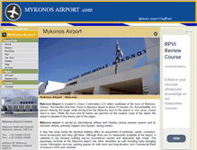 Tablet Screenshot of mykonos-airport.com
